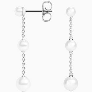 Wholesale Vintage Luxury Jewelry 18K Gold <b>Pearl</b> Natural Gemstone Chunky Long <b>Drop</b> <b>Earring</b> Fine Jewelry for Women and Girls - Product Image 2