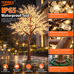Albero di Ciliegio Artificiale Illuminato a LED per Decorazioni Esterne, Giardino, Feste e Festività, Vendita Diretta dalla Fabbrica Toprex - Product Image 4