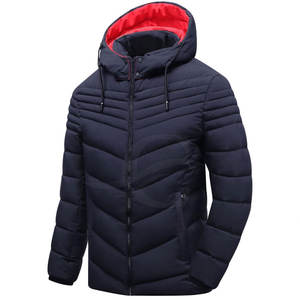Chaqueta acolchada de manga larga de alta calidad para hombre, último diseño, estilo informal, tejido de burbujas, cuello con capucha transpirable, lona de invierno - Product Image 1