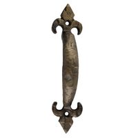 Poignées de meuble en fer forgé faites à la main, motif fleur de lys, style antique, pour tiroirs et armoires de cuisine - Durables et faciles à installer