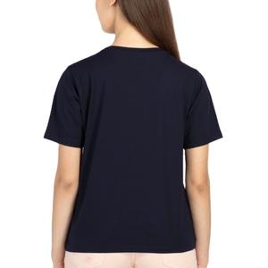 Camiseta informal de verano con cuello redondo para mujer, 100% de algodón, transpirable, de punto, de secado rápido, con estampado, anticontracción, botón antibolitas - Product Image 2