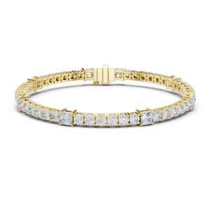 Bracelet de tennis en moissanite taille princesse ronde 6,62 TCW, en argent sterling 925, bijoux de luxe pour mariée, bracelet de mariage, vente en gros - Product Image 2