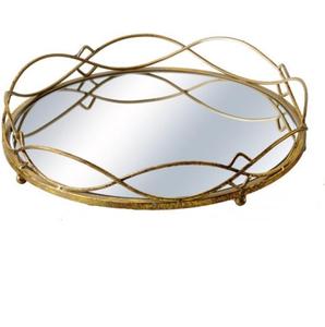 Plateau de service en métal de style unique artisanal, design moderne, pour restaurants, hôtels, table, plateau de service décoratif en métal et en verre - Product Image 1