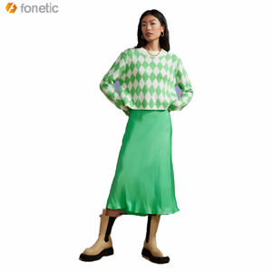 Pull en laine fin décontracté pour femmes de haute qualité Col rond Couleur unie Pull d'hiver Tricot plat Anti-rétrécissement Séchage rapide - Product Image 4