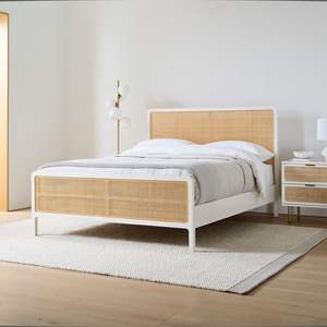 Modern French Luxury Solid Wood <b>Bed</b> <b>White</b> Painted Design <b>King</b> and Queen <b>Size</b> for Home and Hotel Furniture - Product Image 3