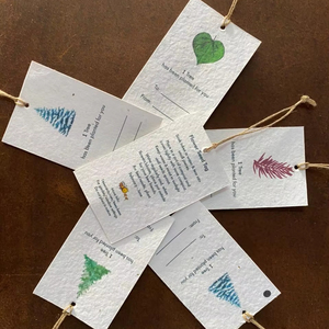 Etiquetas de marca personalizadas, etiquetas de carta de invitación, etiquetas colgantes de papel Kraft ecológicas sostenibles para germinación, nuevo diseño de gota - Product Image 2