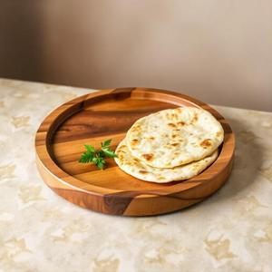 Plato de Chapati de madera de acacia natural | Plato Roti elegante y duradero hecho a mano | Vajilla de cocina ideal de uso diario - Product Image 6