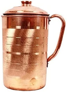 Pichet à eau en cuivre martelé de haute qualité fait à la main avec couvercle nouveau design théières et bouilloires à vendre - Product Image 2