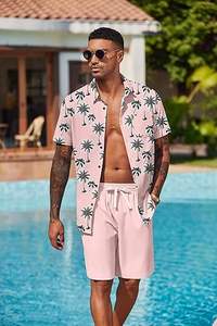 เสื้อผ้าผู้ชายขายส่งแบบกำหนดเอง ชุดเสื้อเชิ้ตฮาวายชายหาดสไตล์สตรีทใหม่ประจำฤดูร้อนปี 2024 ชุดเซ็ตขาสั้นสำหรับวันหยุดของผู้ชาย - Product Image 4