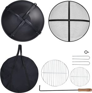 Cheminée d'extérieur en métal noir Fire Pit Bowl avec taille personnalisée pour une utilisation en arrière-cour - Product Image 3