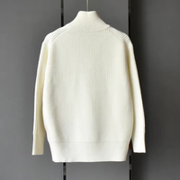 Cardigan en maille unie pour femme, nouvelle collection hiver 2025, coupe ample décontractée, col en V, manches longues, 220g, contrôle qualité professionnel, en stock