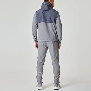 Chaqueta Cortavientos Impermeable de Otoño Informal con Cremallera Delantera de 2 Colores Personalizada OEM al por Mayor para Hombre - Product Image 4