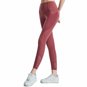Leggings de yoga tricotés respirants taille haute pour femme, longueur intégrale, maintien élevé, pour la gym, le fitness et le quotidien - Product Image 1