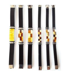 Nouveau design européen et américain Bracelet élastique écaille de tortue vague acrylique Bracelets larges en résine transparente irrégulière - Product Image 6