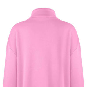 Jersey extragrande con media cremallera para mujer OEM-Colección Otoño | Sudadera con cremallera 1/4 bordada personalizada - Product Image 3