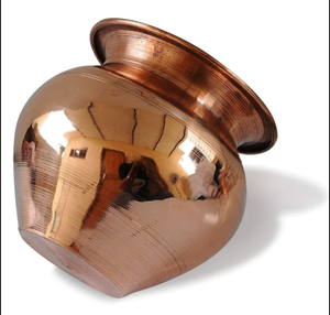 ทองแดง KALASH Pooja Lota,ทำด้วยมือทำจากทองแดงในอินเดีย - Product Image 2