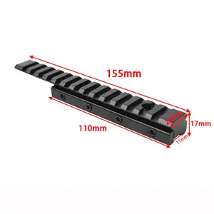 10 Slot Tactische Scopes Accessoires 11Mm Omzetten In 20Mm Scope Mount Voor De Jacht Schieten Sport Aluminium