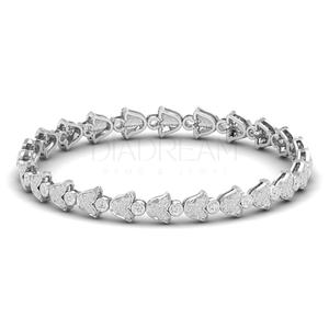 Women's Designer 925 Sterling Silver <b>Bangles</b> Full Bezel <b>Set</b> Moissanite Diamond Gold Plated Fancy Style for Party Gift Occasions - Product Image 1