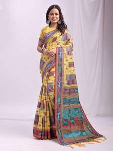 VASTRALOOM ASTITA-Sari indien en lin et coton, réversible, décontracté, toutes saisons, fournisseurs de gros pour femmes, mariage Diwali - Product Image 3