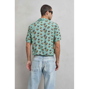 Camicia Hawaiana stile tropicale rangerfish Pirana per gli uomini 100% viscosa traspirante estate Casual Design esclusivo Camisa Hawaiana - Product Image 3