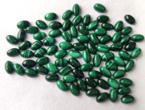 Malachite Naturelle 8x10mm Cabochon Ovale Dos Plat-Malachite Libre Qualité Supérieure - Product Image 6