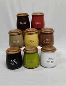 Ensemble de contenants de rangement pour aliments élégants en fer et en tôle galvanisée pour la maison et la cuisine, boîtes de rangement pour table - Product Image 5