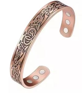 Indian 100% Pure Copper Healing <b>Metal</b> <b>Bracelet</b> Unisex Cuff Polished Modern Therapy Meditation Fashion Kada Bangles - Product Image 3