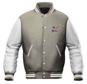 Blouson universitaire de baseball formel personnalisé en gros avec broderie, couleur et logo sur mesure, unisexe, en laine et cuir, col montant sur le devant - Product Image 5