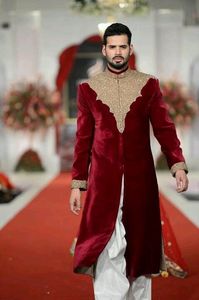 2023 Elegant Embroidery Sherwani with Matching Shoes Plus Size and Breathable Design for Wedding/Party-Wear New Arrival - Product Image 2