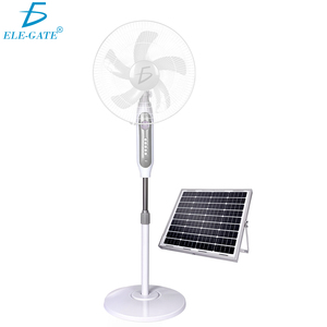 Ventilador con Panel Solar, Luz LED y Entrada USB - Product Image 1