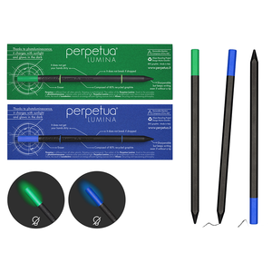 Perpetua Thiết Kế Thiết Lập <span class=keywords><strong>2</strong></span> Thân Thiện Với Môi Tái Chế Graphite Vẽ Bút Chì Ý-Made Glow-in-The-Dark Erasers Tiêu Chuẩn Sưu - Product Image 1