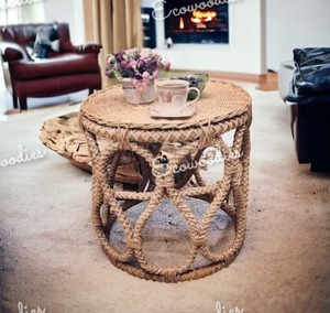 Antique artisanat bambou canne dos nu tabouret poufs os incrustation Console meubles pour maison bureau salon appartement - Product Image 1