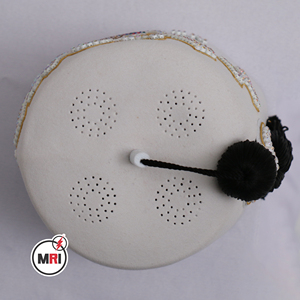 Fez doré DOI MAHOMET à deux rangées de fils blancs, brodé à la main, personnalisé, style cour et numéro 2, fez à deux rangées de fils blancs - Product Image 5