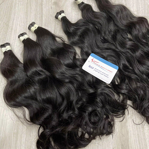 Meilleure vente 100% extensions de cheveux vierges vietnamiens crus haute qualité en vrac non transformés Double Top 1 style de cheveux ondulés naturels - Product Image 4