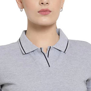 Directo de fábrica hecho a medida Unisex para Polo camisetas nueva tendencia bordado botón estilo sólido Casual patrón mujeres - Product Image 5