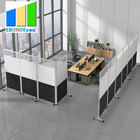 Paravent pliable portable de 32 mm avec roulettes pour bureaux, écoles, églises et espaces commerciaux