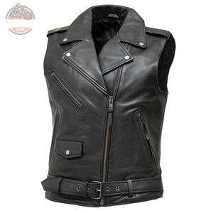 Chaleco de Cuero Genuino de Alta Calidad de Nuevo Diseño para Hombre, con Certificación CE, Protectores Laval 1/2, Transpirable, Resistente al Viento y a la Abrasión, para Motocicleta - Product Image 3