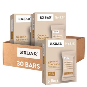 RXBAR <b>Protein</b> Bars, 12g <b>Protein</b>, Gluten Free Snacks, Coconut Chocolate (6 Boxes, 30 Bars) - Product Image 1