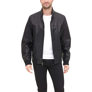 OEN-Chaqueta Bomber de piel sintética lisa para hombre, ropa de moda personalizada, prendas exteriores, talla personalizada - Product Image 1