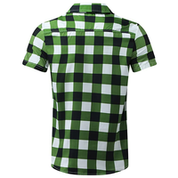 Chemises pour hommes, style vintage, en flanelle, col boutonné, fermeture éclair sur le devant, coupe ajustée décontractée, manches courtes, chemise hawaïenne, séchage rapide, respirante