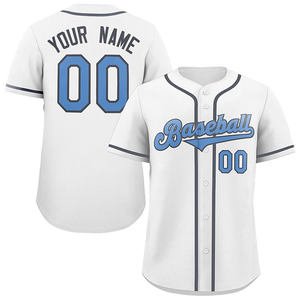 Maillot de baseball pour hommes, nom et numéro d'équipe personnalisés, bordure blanche, boutonné, manches courtes, polyester respirant, uniforme de sport - Product Image 5