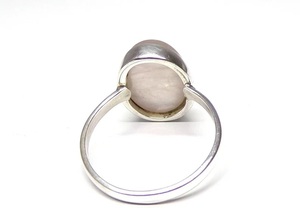 925 Sterling Silver Classic Designer Pink <b>Rose</b> <b>Quartz</b> <b>Ring</b> Natural Gemstone Bezel Setting Oval Cut January Anniversary - Product Image 4