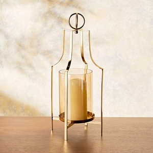 European Style Black Iron Gold Handmade Durable Eco-Friendly <b>Candle</b> <b>Holders</b> Elegant <b>Lantern</b> Pattern for Home Decor Christmas - Product Image 2