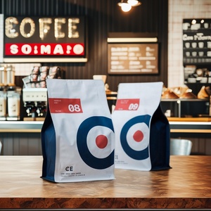 Al pacchetto 340 sacchetto di caffè grammo 500g 1KG Bolsa Para Cafe sacchetto di caffè a fondo piatto con valvola e cerniera imballaggio caffè biodegradabile - Product Image 2