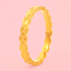 Montresor Infini GCFYAR10891 18K 22K 24K Or Jaune Pur Véritable Bague de Mariage et de Fiançailles pour Femme Design de Bande Fine 0,2 cm 2,83 g - Product Image 3