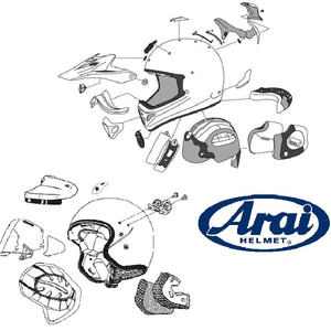 Kit de Accesorios para Casco de Motocicleta Arai, Visera para SZf SZ-RAM 3 X-TEND, para RAM XC XC, para RAM SZ-RUBAN SZ-RAM 4-043016 - Product Image 1