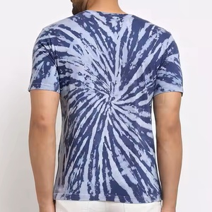 Camiseta con tinte de corbata para hombre de mejor diseño 100% algodón tejido Color sólido transpirable estampado ligero manga corta Fitness Wear camisetas activas - Product Image 2