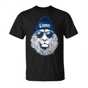 Abbigliamento Lions Lover: T-shirt invernale con faccia di leone con occhiali da sole - Product Image 2