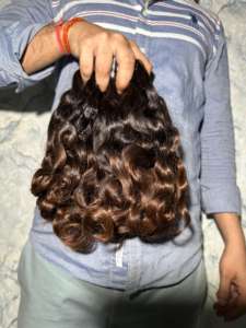 Extensiones de cabello humano con extensiones de cabello Remy indio ondulado natural 100% al por mayor - Product Image 3