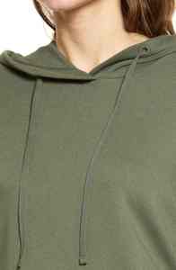 Sweat-shirt en coton à col rond surdimensionné pour femme, impression par transfert thermique, streetwear uni - Product Image 3